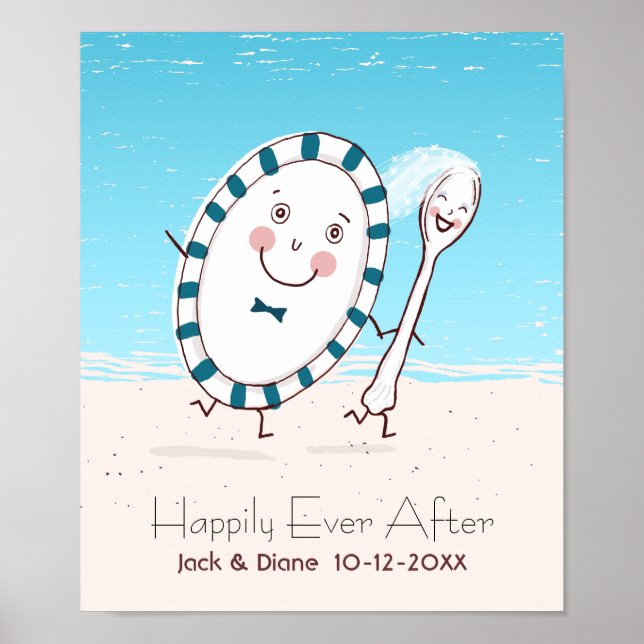 Pôster O Prato Fuge com o Casamento da Praia Spoon (Frente)