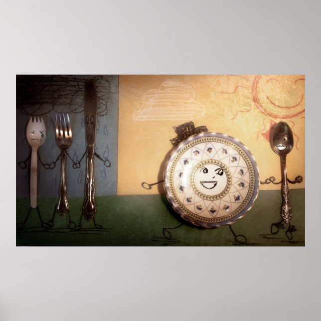 Poster O Prato Fugiu Com A Coluna (Frente)