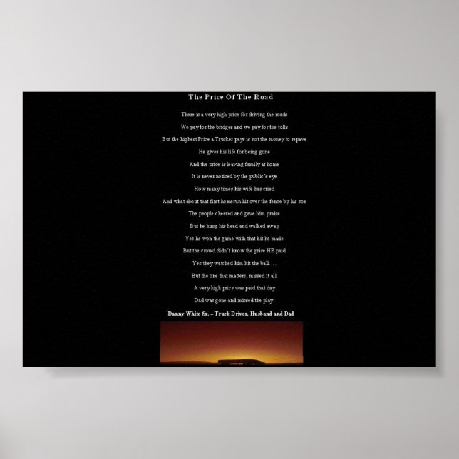 Pôster O Preço Da Estrada (Frente)