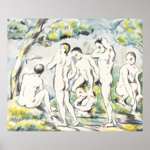 Poster O Prelúdio Cubista de Paul Cézanne, a pintura de B