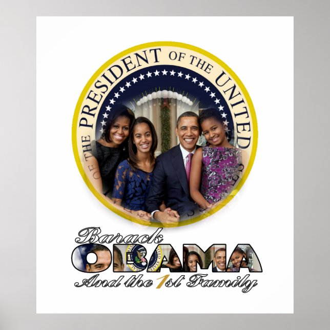 Poster O Presidente Barack Obama e a Família das 1ruas (Frente)