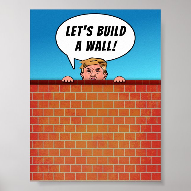 Poster O Presidente Donald Trump Construiu um Cartoon Eng (Frente)