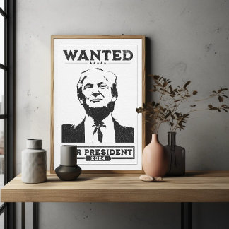 Poster O Presidente Donald Trump Mugshot Style queria Pos