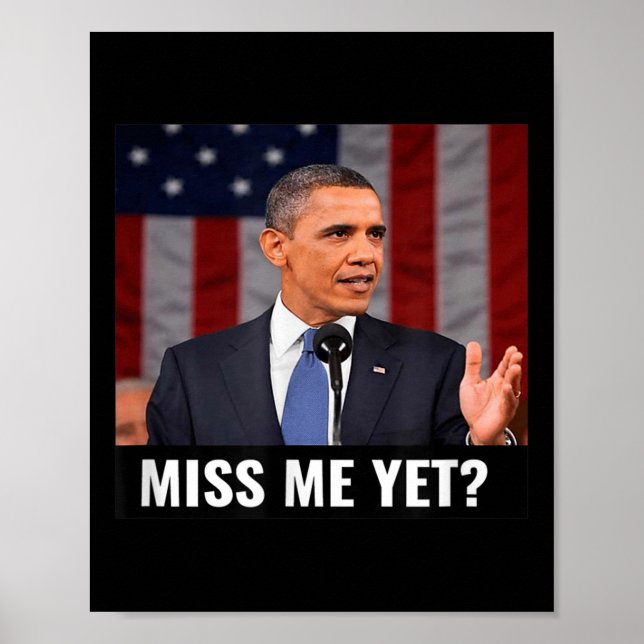 Poster O Presidente Obama E O Presente Engraçado Da Bande (Frente)