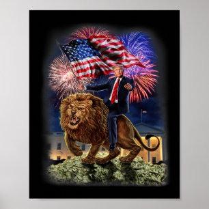 Poster - O Presidente Republicano Donald Trump durante a
