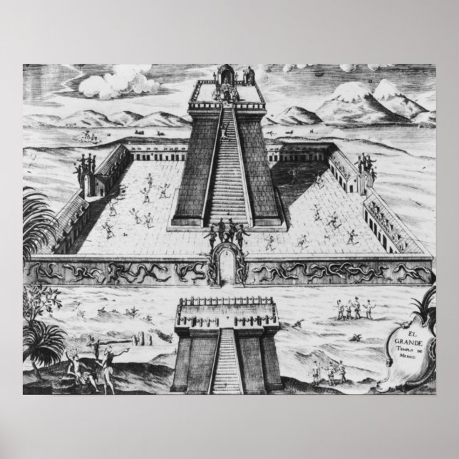 Pôster O Presidente Templo em Tenochtitlan (Frente)