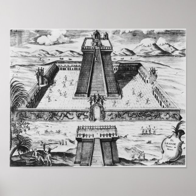 Poster O Presidente Templo em Tenochtitlan (Frente)