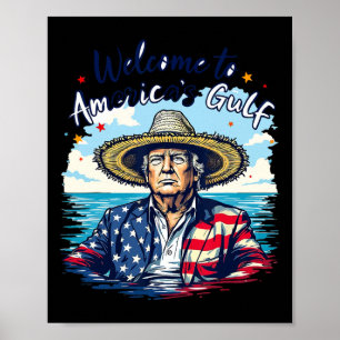 Poster O Presidente Trump Sombrero Design da América do G