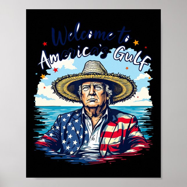 Poster O Presidente Trump Sombrero Design da América do G (Frente)