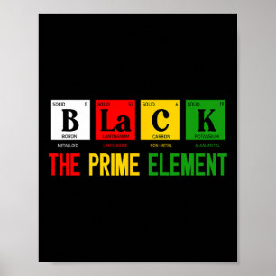 Poster O Preto O Elemento Primário Mês da História Negra