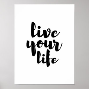 Pôster O preto vive sua arte das citações da vida