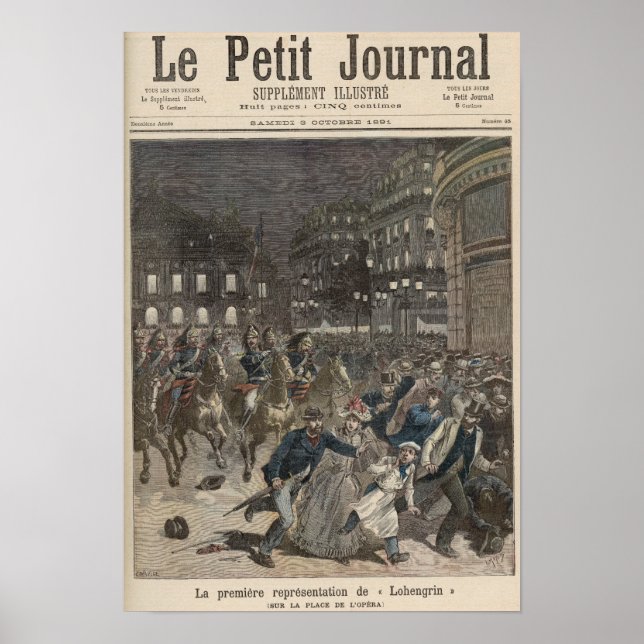 Poster O primeiro desempenho do "Lohengrin" (Frente)