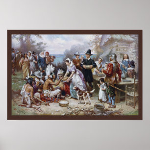 Poster O Primeiro Dia de Ação de Graças por Jean Ferris c