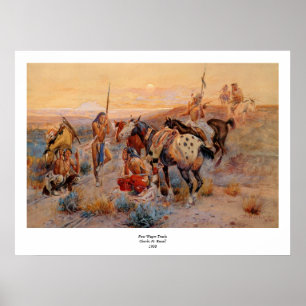 Pôster O primeiro vagão de Charles M. Russell (1908)