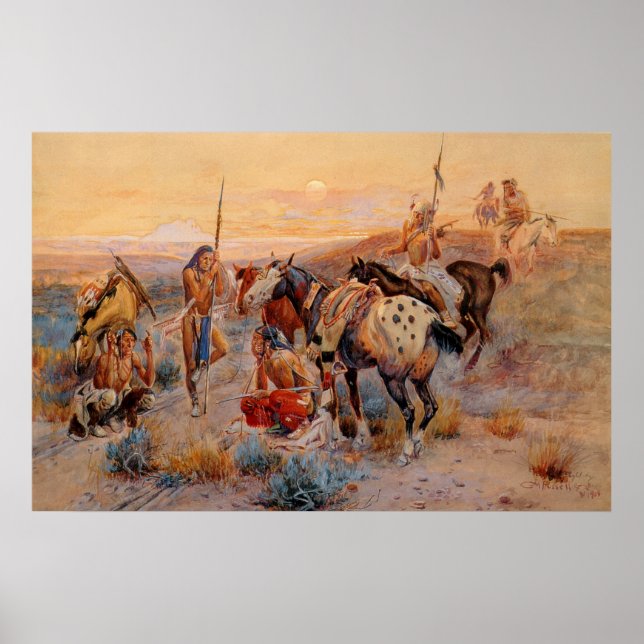 Poster O primeiro vagão de Charles M. Russell (1908) (Frente)