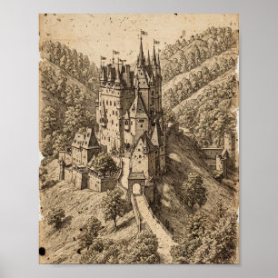 Poster O Print da Cidadela do Vale — Cas Biblico Desenhad