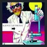 Poster O Professor SCIENCE LAB POR AQUI. Texto editável<br><div class="desc">Professor - Laboratório de Ciências por aqui - poster com texto editável. Adicione sua própria mensagem. Excelente para escolas,  universidades,  faculdades ou mesmo sua própria casa. Poster para um cientista entusiasmado. Poster física e download digital disponíveis.</div>