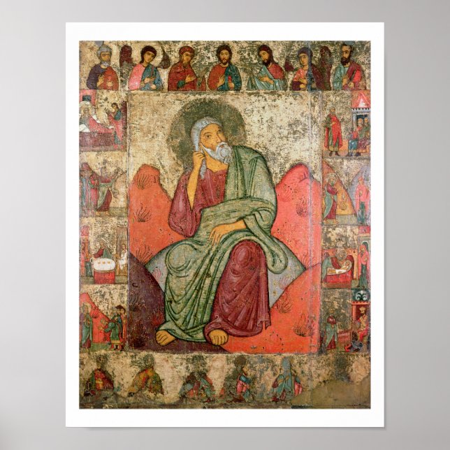 Poster O Profeta Elijah, Escola Pskov (painel) (Frente)