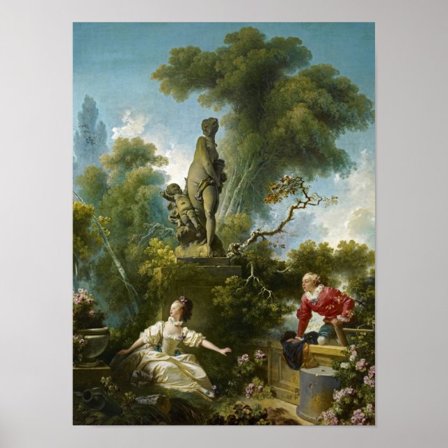 Poster O progresso do amor, a reunião de Fragonard (Frente)