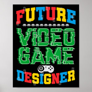 Poster O Projetista De Vídeo Futuro Para Camisas Meninas