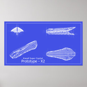 Poster O protótipo X-2 de Kneall da galáxia Blueprints 