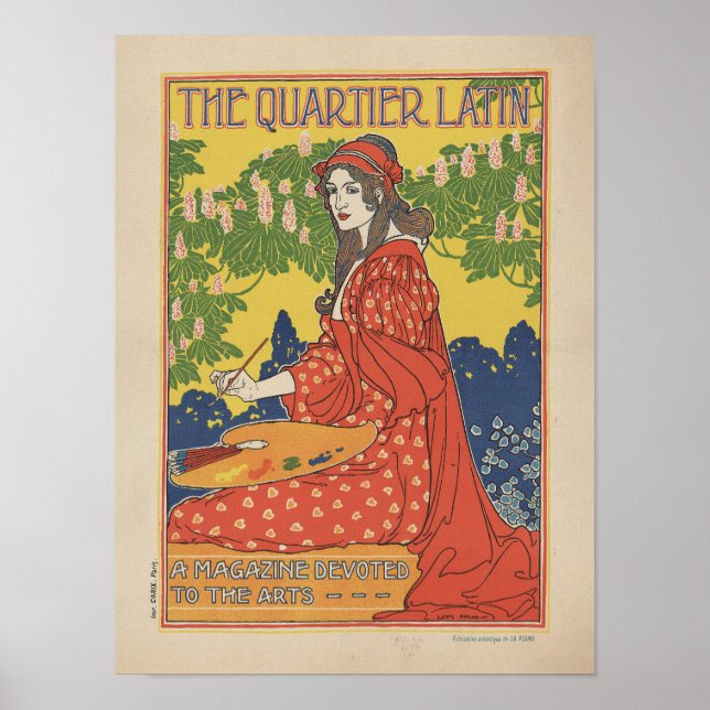 Poster O Quartier Latino 1890 | Revista Vintage (Frente)