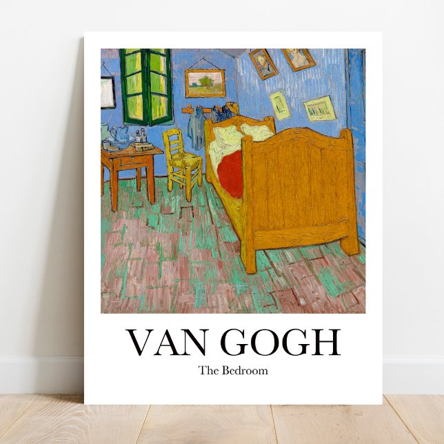 Poster O quarto de Vincent van Gogh (Own Van Gogh's Sanctuary: "The Bedroom" Poster. Vivid colors, museum-quality! )