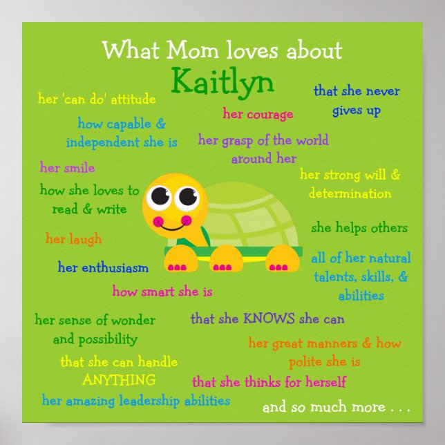 Poster O Que A Mãe Ama Sobre Kaitlyn? (Frente)