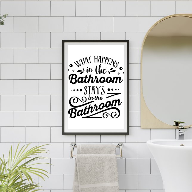 Poster O que acontece na casa de banho de sinais engraçad (Criador carregado)