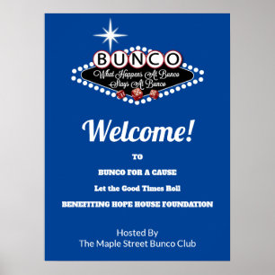 Poster O Que Acontece no Evento de Bunco para Arrecadação