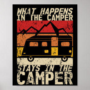 Poster O Que Acontece No Retro De Acampamento Da Campanha