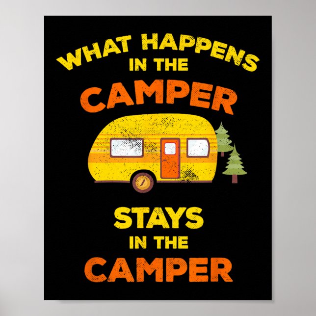 Poster O Que Acontece No Trailer Fica No Trailer Camping (Frente)