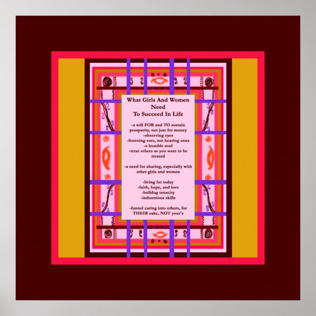 Pôster O Que As Raparigas E As Mulheres Precisam, Bem-Suc (Frente)