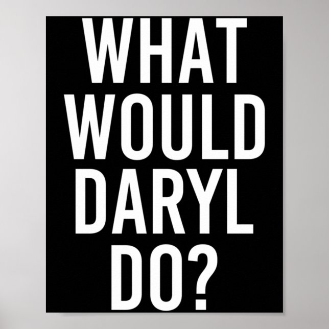 Poster O que Daryl faria Piada engraçada com nome persona (Frente)