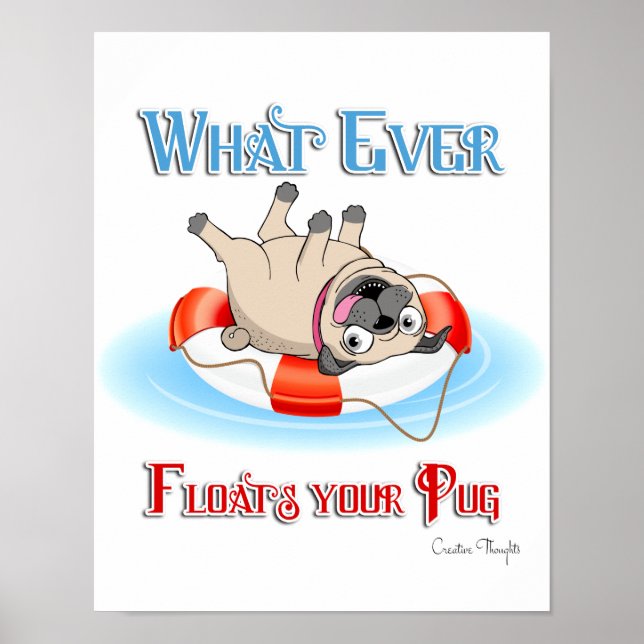 Poster O Que Disparar Seu Pug (Frente)