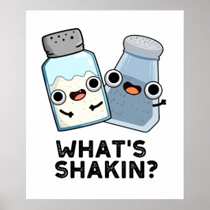 Poster O que é Sal Engraçado Shakin e Pepper Shaker Pun