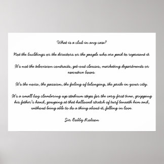 Pôster O que é um clube em qualquer caso?