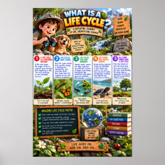 Poster O que É um Infográfico do Ciclo de Vida