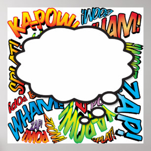 Pôster O Que Eu Estou Pensando Quadrinhos Pop Art