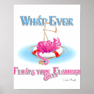 Poster O que flutuar seu Bobo Flamingo