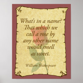 Poster O que há em um nome? Rosas?