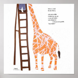 Poster O que JJ disse - poema ilustrado