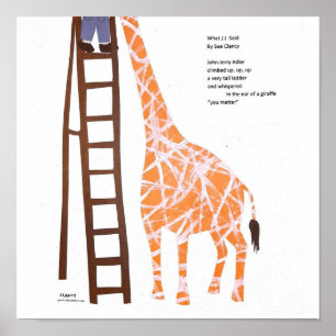 Poster O que JJ disse - poema ilustrado