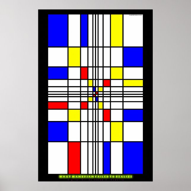Poster O que o Mondrian não conseguiu realizar (Frente)