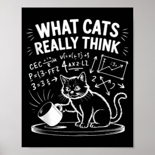 Poster O que os gatos acham engraçado meme de gato engraç