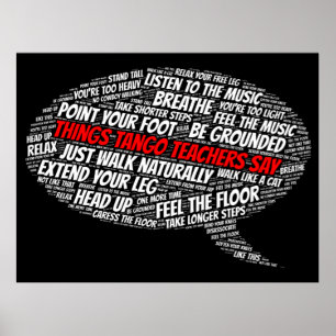 Poster O que os professores de Tango dizem é arte de tan