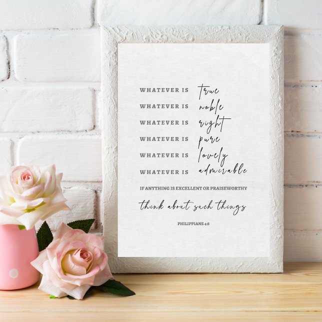 Poster O que quer que seja sinal verdadeiro Bíblia Verso (Criador carregado)