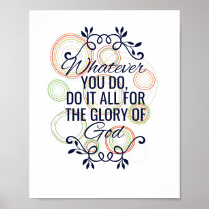 Poster O que quer que você faça tudo pela glória de Deus
