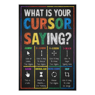 Pôster O que seu Cursor diz Poster
