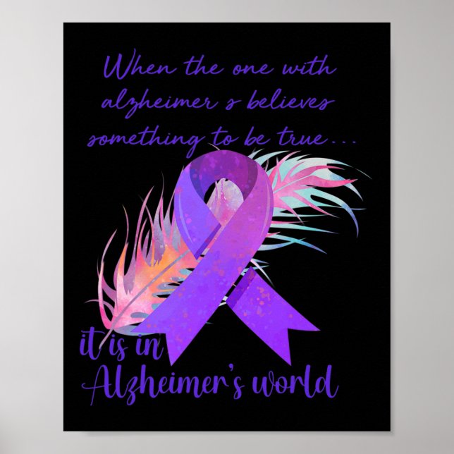 Poster O que tem Alzheimer acredita que está em Alzheim (Frente)